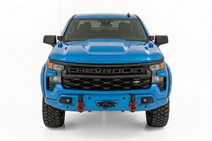 Chevrolet Silverado 1500 Bumper - Front - Rough Country - FXS - Glacier Blue - '23-'26